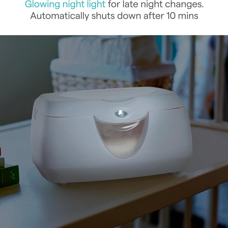 Munchkin Warm Glow Baby Wipe Warmer with Nightlight, White