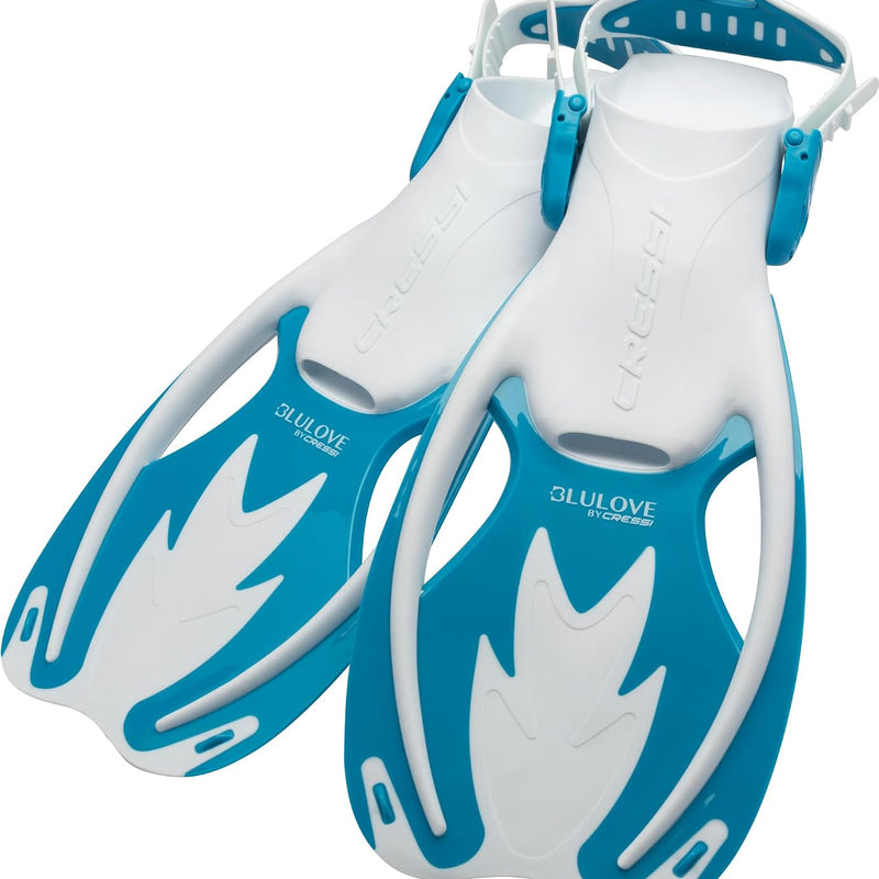 Cressi Rocks Fins, Kids Open Heel Short Fins with Adjustable Straps for Snorkeling and Swimming - Cressi: Quality Since 1946