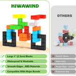 Hiwawind 40pcs Magnetic Blocks -Ideal Gifts for 3 4 5 6 Year Old,STEM Learning Toys for 3-5 Year Old Boys & Girls, Safe & Strong Building Blocks with ASMR Sounds,Classroom Must Haves