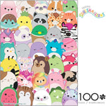 Buffalo Games - Squishmallows Buddies 100 Piece Jigsaw Puzzle, Family Puzzle Ages 6+, Made in USA, Recycled Premium Board, Full-Color Poster