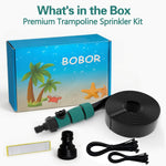 Bobor Trampoline Sprinkler for Kids, Outdoor Trampoline Water Sprinklers, Backyard Summer Water Toys, Outside Trampoline Accessories for Yard Backyard Water Fun (39ft)