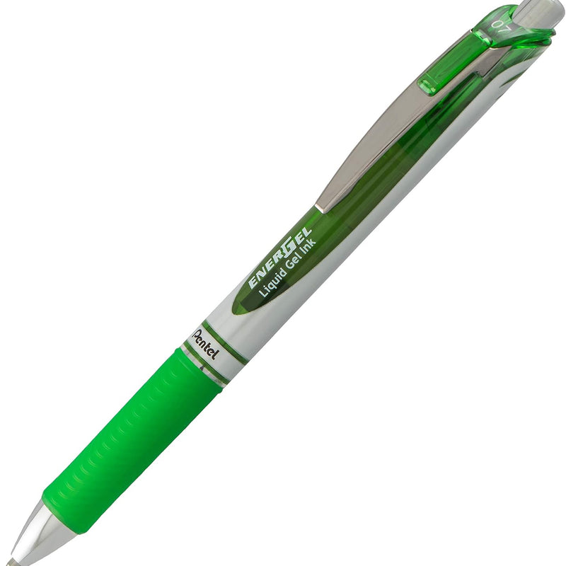 Pentel EnerGel RTX Retractable Liquid Gel Pen, (0.7mm) Metal Tip, Medium Line,Assorted Ink, 8-Pk (BL77BP8M1)