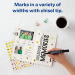 Avery Marks-A-Lot Regular Desk-Style Size Chisel Tip, 12 Black Permanent Markers are perfect for signs and posters (07888)