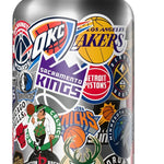 Hydrapeak NBA Officially Licensed All-Team Sticker Print Logo 20oz Kids Water Bottle, Straw Lid & Handle, Insulated Sports Bottle for Sports, Camp, School & Everyday Adventures