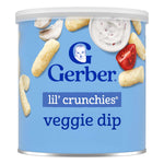 Gerber Stage 3 Veggie Dip Lil Crunchies Snack, 1.48 Oz, 6 Pack