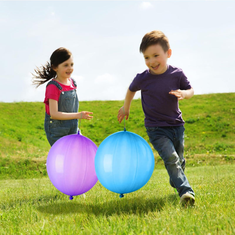 30Pcs Punch Balloons - Heavy Duty Party Favors for Kids with Rubber Band Handle