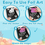 FUNNYB&G Foil Art Craft Kit for Kids, Sparkly Birthday Gift Toy for Kids