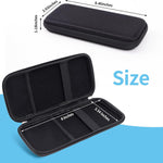 Upgraded Hard Pencil Case Box for Adults,Durable Pen Carrying Case with Zipper-Black