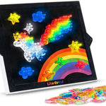 Lite Brite Classic Retro Art Toy Kit for Kids with 206 Pegs and 6 Design Templates
