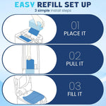FURWEY Diaper Pail Refill Bags, 2-Pack (60 Bags), 30 Bags Per Refill | Compatible with Genie Easy Roll Signature Diaper Pails, Holds Up to 4230 Newborn Diapers, 7 Layer Odor Barrier, Scented