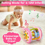Baby Girl Toys Tummy Time Musical Light Up Ocean Rotating Projector Gifts | Infant Aquarium Crawling Walking Learning Toys Newborn Must Have Babies Girls First Birthday Shower Gifts