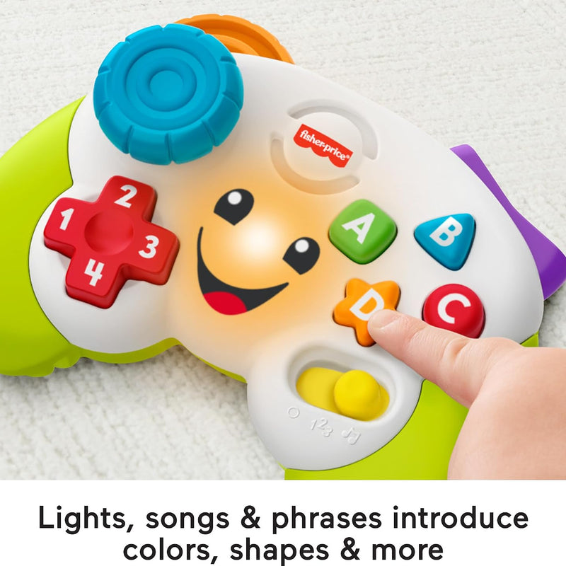 Fisher-Price Baby & Toddler Toy Laugh & Learn Game Controller, Green, Musical Learning Activity for Pretend Play Infants Ages 6+ Months