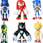 Hedgehog Action Figure, 6.5in Hedgehog Style Statue Handcrafted Collectible for Display (8PCS)