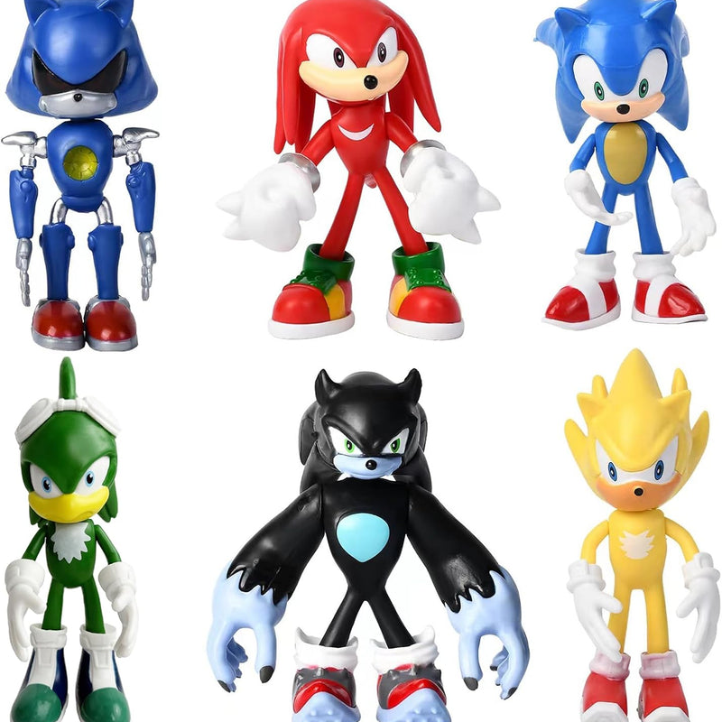 Hedgehog Action Figure, 6.5in Hedgehog Style Statue Handcrafted Collectible for Display (8PCS)