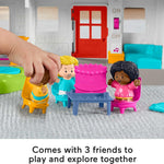 Fisher-Price Little People Toddler Toy Friends Together Play House Pretend Playset with Learning Songs for Preschool Kids Ages 1+ Years