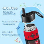Personalized Game Water Bottle for Boys, 18oz | Customized Kids Insulated Bottle with Name for Kids for School, Stainless Steel Thermo with Straw