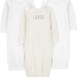 Simple Joys by Carter's Baby 3-pack Neutral Cotton Sleeper Gown