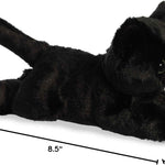 Aurora® Adorable Mini Flopsie™ Twilight Cat™ Stuffed Animal - Mini Companions Ready for Playful Adventures - for Kids All Ages, Toddlers, Adults, and Families - Black 8.5 Inches