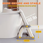 Potty Training Toilet for Toddlers, 2-in-1 Potty Training seat, Anti-Slip | SKYROKU, Fits Round & Elongated Toilets, 6 Heights, Splash Guard, Foldable, Holds 200+ lbs, Step Stool, Dishwasher Cushion