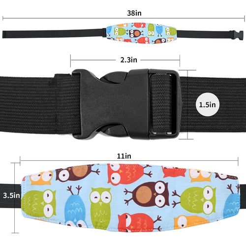 Head Support for Stroller Car Seat - Head Band Strap Headrest for Sleeping Traveling for Toddler Kids Children Child Baby Infant | Breathable Cotton, Adjustable Buckle Head Strap; Machine Washable; Road Trips and Travel Accessory for Toddler and Kids