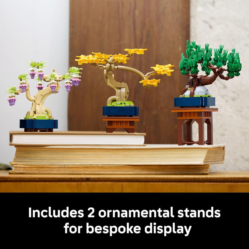 Lego botanicals mini bonsai trees building set, artificial bonsai tree blocks for adults, diy home decor, gift for birthdays
