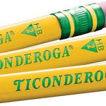 Ticonderoga My First Half-Size Wooden Pencils, 12 Pencils/Pack, 1 Pack | Large Triangle-Barrel Pre-Sharpened #2 (HB) Short 4.5" Yellow Pencils with Erasers, X33012