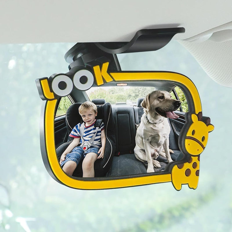 Universal Car Interior Rearview Baby Mirror Wide Angle Convex Mirror Clip-on mirrors for Viewing Rear Passengers