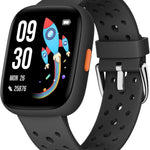 BIGGERFIVE 1.8" Kids Smart Watch, Fitness Tracker, Heart Rate Monitor, Sleep Tracker, IP68 Waterproof, Puzzle Games for 5-16 Year Old Girls Boys Teens, Blue