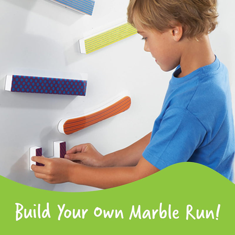 Learning Resources Tumble Trax Magnetic Marble Run STEM Toy for Kids 4-8 with Marbles and Track Pieces