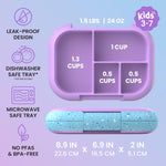 Bentgo Chill Kids Leakproof Lunch Box - 4-Compartment Bento Box with Built-In Ice Pack, 3.3 Cup Capacity, BPA-Free, Microwave & Dishwasher Safe Tray, Ages 3–7 (Vivid Orchid)