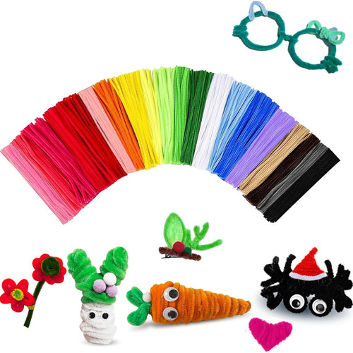 Pipe Cleaners Craft Bulk - 200pcs Arts Crafts, Chenille Stems Art Supplies for Projects, DIY Room Decor, Christmas Decorations