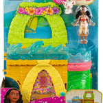 Mattel Disney Princess Toys, Moana Storytime Stackers Doll House with Moana Small Doll, 1 Animal Friend & 9 Accessories, Inspired by Disney Movie