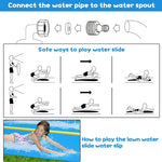 Evoio Water Slide, 32.8FT Inflatable Splash Water Slip with 2 Racing Lanes for Kids Boys Girls Adults, Water Slide Outdoor Water Toys for Backyard Garden