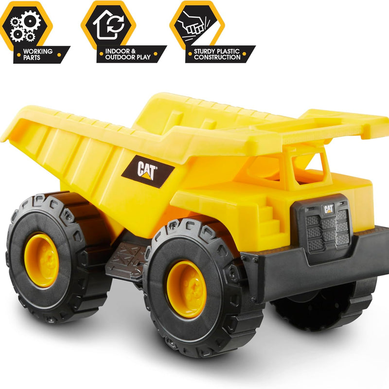 Cat Construction 7" Dump Truck, Loader & Excavator Toys Combo Pack for Kids 3+