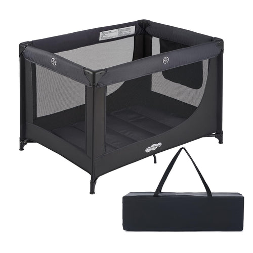 Pamo Babe Pack and Play Portable Baby Crib Foldable Playard Leightweight Travel Playpen for Tooddlers and Infant Black