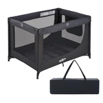 Pamo Babe Pack and Play Portable Baby Crib Foldable Playard Leightweight Travel Playpen for Tooddlers and Infant Black