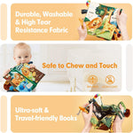 Hahaland Baby 0-6 Months Touch Feel Book, Sensory Toy for Tummy Time, Travel and Gifts for Boys and Girls