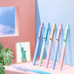 YOXMJDB Gel Pens, 5 Pcs Medium Point Smooth Writing Pens Cute Pens for Women, High-End Series 0.7mm Black Ink Pens for Journaling Note Taking, School Office Supplies (5 Pcs Gradient Morandi)
