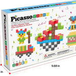 PicassoTiles 108pcs 1” Magnetic Puzzle Cubes Magnet Toys Preschool Construction Building Block Set Sensory Toy Early Education STEM Learning Come with Ideabook for Children Age 3+ Boy Girl PMC108