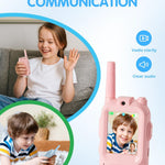 Pink-and-Blue 2-Pack Rechargeable Walkie Talkie for Kids with Video and Voice Changer, HD Camera, and Long Range