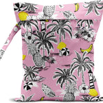 Wet Bag, Wet Dry Bag, Wet Bag for Swimsuit, Travel, Beach, Pool, Diapers, Dirty Yoga Gym Clothes, Makeup Bag, Waterproof Tropical Palm Leaves Decor Jungle Palm Leaf Favors