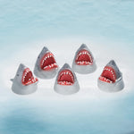 AQKILO 5-Piece Shark Finger Puppet Set, Premium PVC Ocean Animal Theater Props, Eco-Friendly Novelty Toys for Kids and Adults, Ideal Gifts and Party Favors.