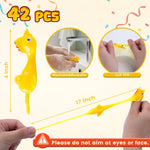 POPLAY 42PCS Stretchy Rubber Chicken Slingshot Party Favors for Kids' Birthdays, Classroom Rewards, and Group Games