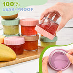RowinsyDD 20 Pack Baby Food Containers, 4 oz Glass Baby Food Jars with Lids | Baby Food Storage Containers Small Baby Food Jars Glass with Lids Baby Food Containers for Freezer Microwave Safe BPA Free