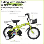 16 18 Inch Kids Bike with Training Wheels, Sturdy Frame and Adjustable Components