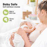 Organic Nursing Pads, 14 Washable Breast Pads,Wash Bag (Pastel Touch, L 5") | Viscose Derived from Bamboo, Breast Pads for Breastfeeding, Reusable Nipple Covers, Breastfeeding Essentials, Soft, Absorbent