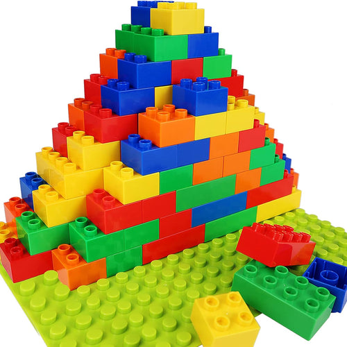 aotipol Building Blocks for Kids Toddlers, 101-piece Large Classic Building Bricks Set, Compatible with All Major Brands, Basic STEM Toys Gift