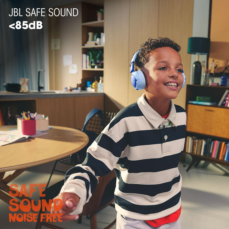 JBL Junior 320BT - On-Ear Kids Headphones - Purple | JBL Safe Sound 85dB, Parental Control with Customizable Volume Playtime, Easy monitoring, Built-in mic, 50-hour battery life