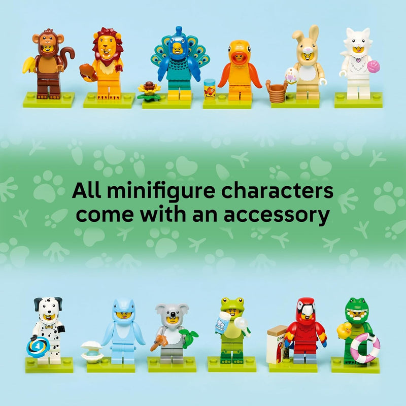 LEGO Minifigures Animal Series 28, 6-pack sealed mystery boxes for kids, ages 5+