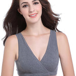 CAKYE 3 Pack Maternity Nursing Sleep Bra Breastfeeding Cotton Bralette